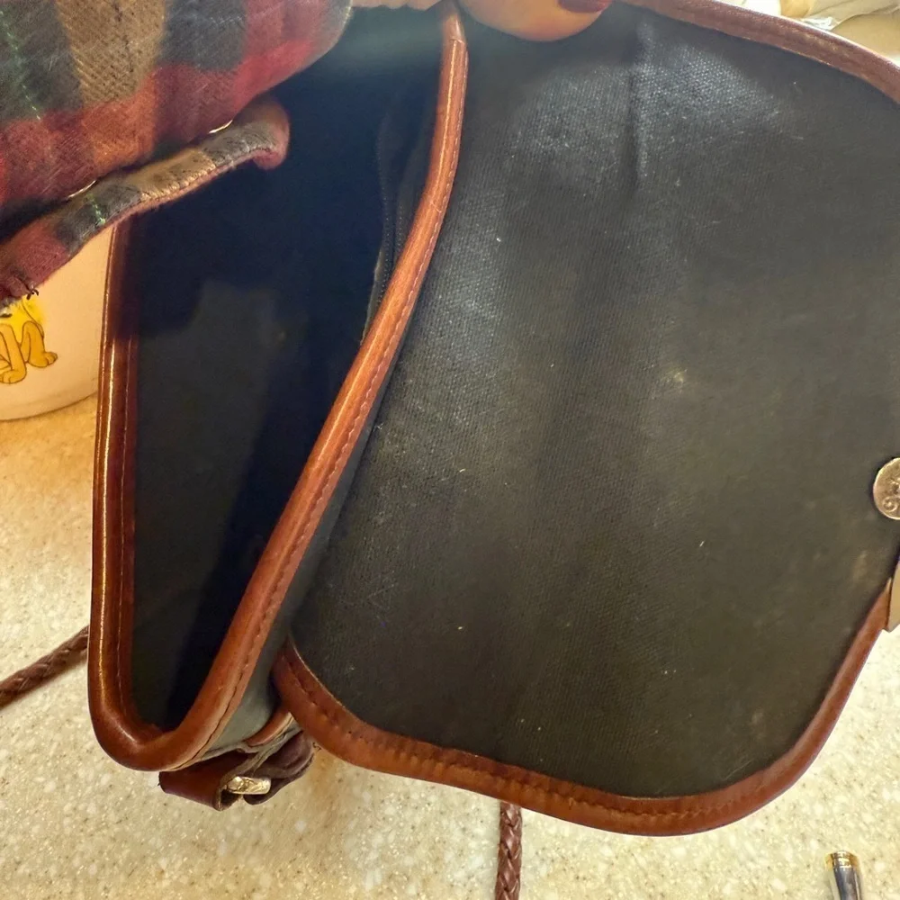 Vintage Brighton Brown and Black Croc-Embossed Purse Small 2 tone Bag